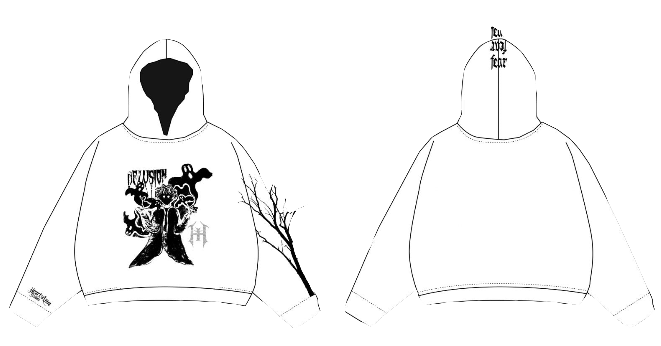 DELUSION HOODIE WHITE